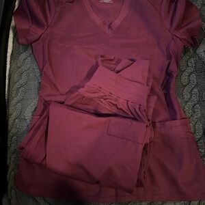 Landau Women's Scrub Set - Burgundy